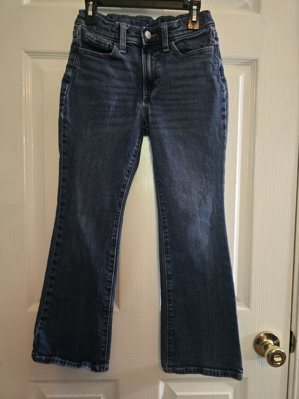 Dark Blue Girl's Flared Jeans